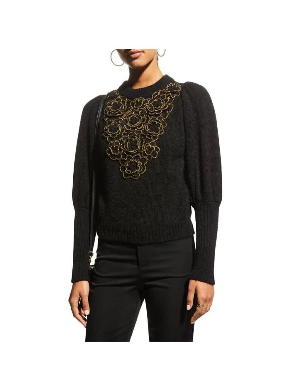 Stella Pardo  | Beatriz Floral Applique Crewneck Sweater